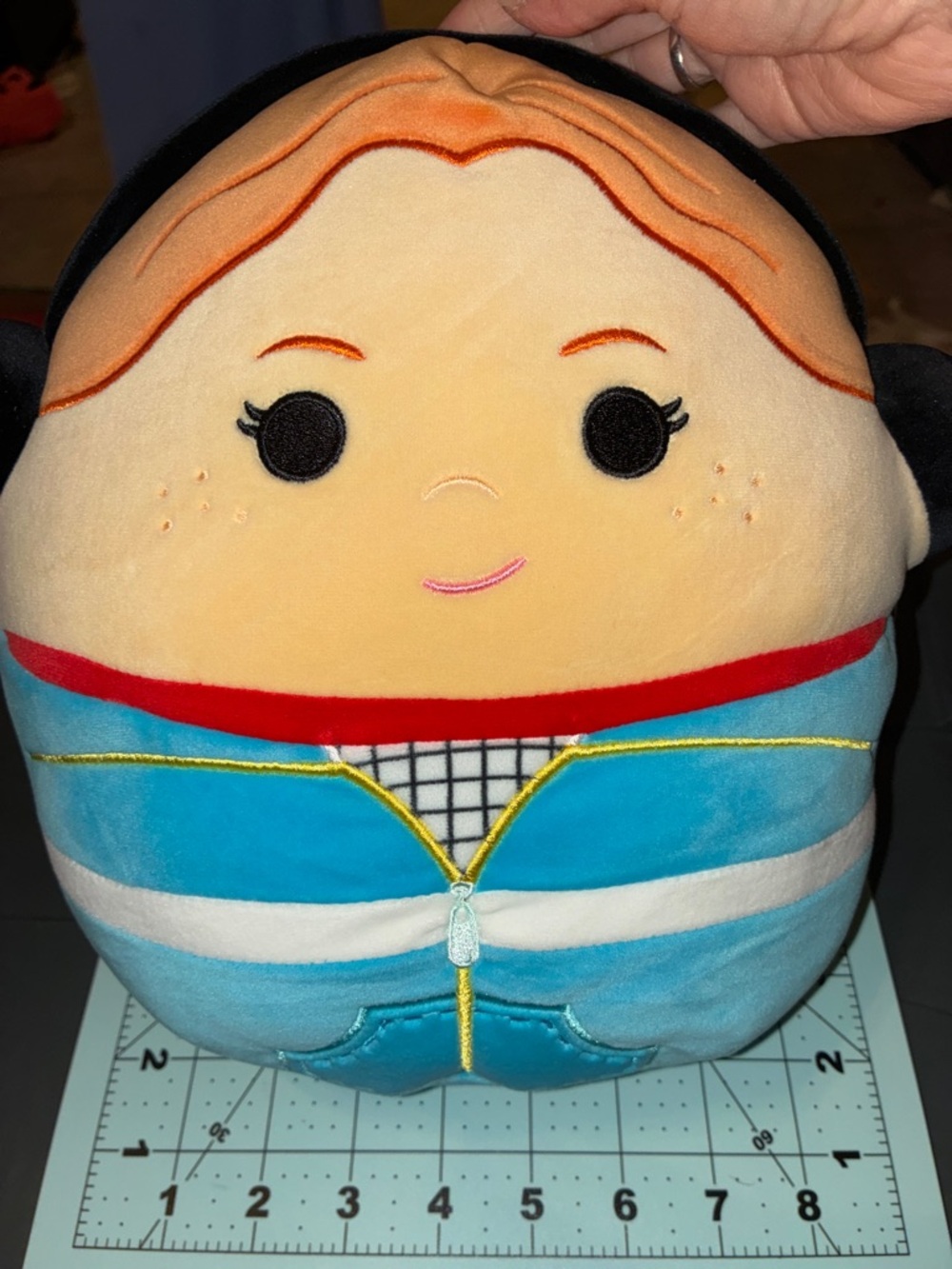 SOLD Plush Max Character - Blue and Peach Soft Doll